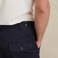 Flat Front Chino Shorts- Dark navy