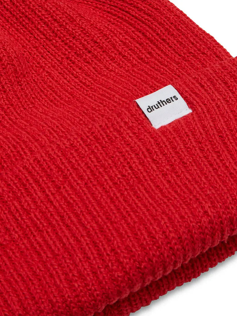 1 x 1 Ribbed Beanie- Red - Eames NW