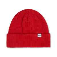 1 x 1 Ribbed Beanie- Red