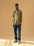 Pillar Shirt- Dark Green Check - Eames NW