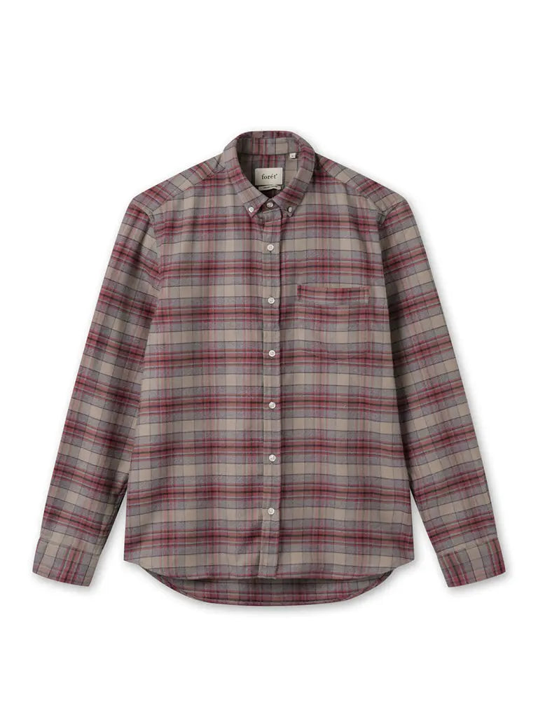 Reed Shirt- Burnt Red Check - Eames NW