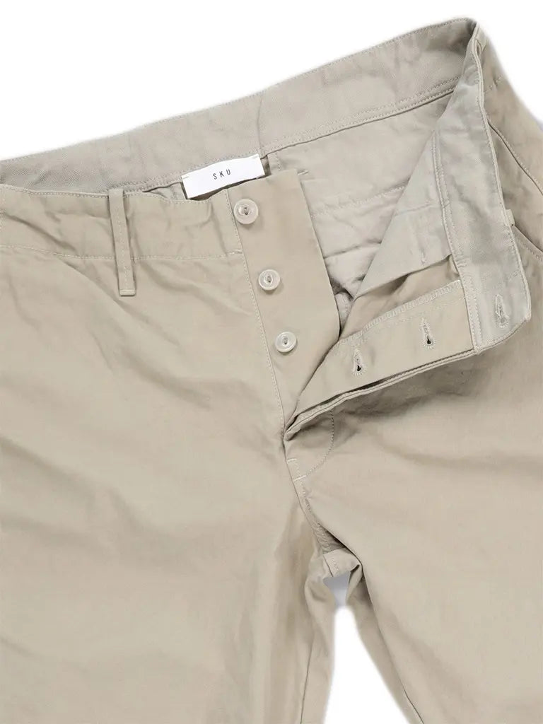 Classic Twill Button Fly Trouser- Khaki