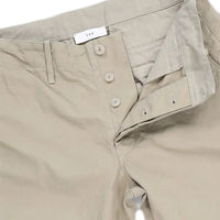 Classic Twill Button Fly Trouser- Khaki