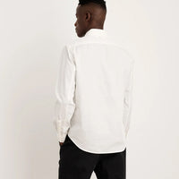 Mill Shirt in Paper Poplin- White