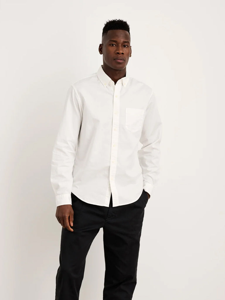 Mill Shirt in Paper Poplin- White